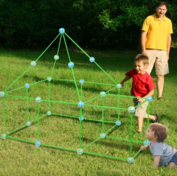 КОМПЛЕКТ СТРОИТЕЛЬНОЙ ТЕНТЫ x 175 ТРУБНЫХ ШАРИКОВ ФОРТ-ОСНОВАНИЕ Сделай сам