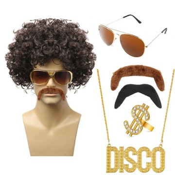 Хэллоуин COS Disco Party Европейский и американский мужской рок-парик