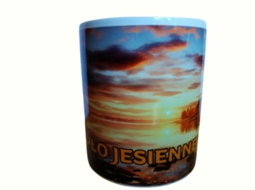 ОСЕННЯЯ ФАРФОРОВАЯ КРУЖКА С КАРТИННЫМ ПРИНТОМ В ПОДАРОК ​​К КОЛЛЕКЦИИ