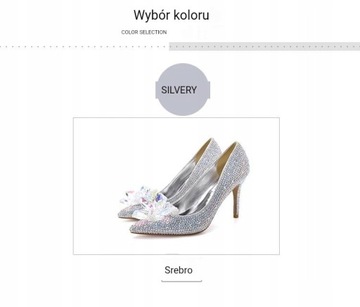 Buty z kryształu Kopciuszka 9CM