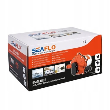 ЯХТНЫЙ ВОДЯНОЙ НАСОС КРАН ДАВЛЕНИЯ ДУШ SEAFLO 12 В 18,6 л 4,2 БАР