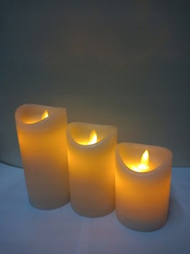 ВОСКОВЫЕ СВЕЧИ С ДВИГАЮЩИМСЯ ПЛАМЕНЕМ x3 СВЕТОДИОДНЫЙ ДИСТАНЦИОННЫЙ