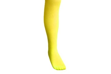 RAJSTOPKI DLA DZIECI KOLOROWE 122-134 cm ŻÓŁTE