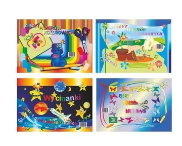 ZESZYT PAPIERÓW KOLOROWYCH WYCINANKI A5 7 KOLORÓW