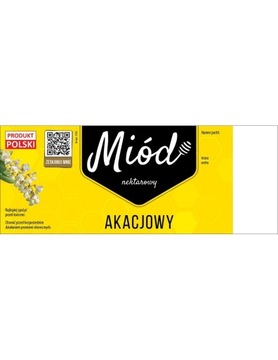 Etykieta 154x60mm - miód akacjowy 100 szt.