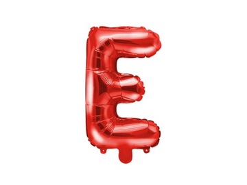 Balon foliowy litera E czerwona 35cm 1szt