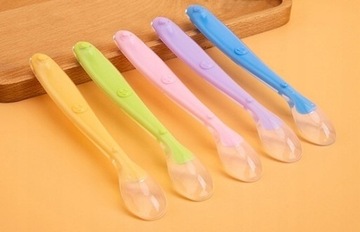 Силиконовая чайная ложка детской желтой улыбки
