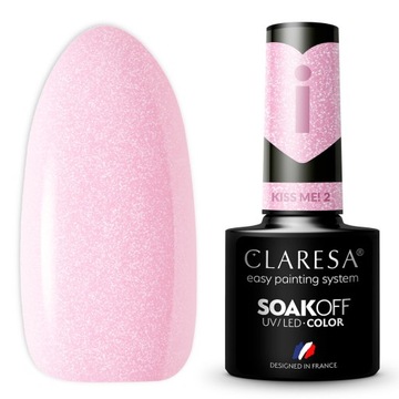 CLARESA CHŁODNY RÓŻ LAKIER HYBRYDOWY KISS ME! 2