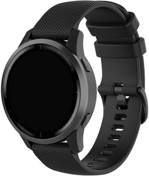 PASEK UNIWERSALNY 20mm do ZEGARKA SMARTWATCH SAMSUNG HUAWEI XIAOMI CZARNY