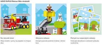 LEGO DUPLO 10969 ПОЖАРНАЯ МАШИНА СО ЗВУКОМ КОШКИ НОВЫЙ 24Ч