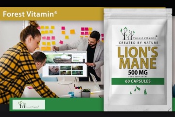 Гриб «Львиная грива» 500 мг, 60 капсул LION'S MANE ПАМЯТЬ, МОЗГ, КОНЦЕНТРАЦИЯ