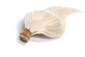 WŁOSY DOCZEPIANE Naturalne PASEMKA 50cm ringi #60