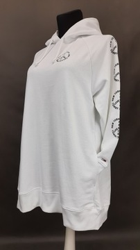 Bluza długa biała hoodie z logo TOMMY HILFIGER M