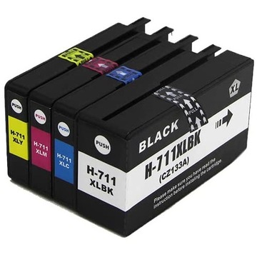 4x TUSZ 711 XL DO HP T120 T125 T130 T520 T525 T530