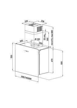 LONIS 90.1 ЧЕРНАЯ КУХОННАЯ ВЫТЯЖКА