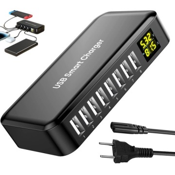Inteligentní Nabíječka Usb 40W 8A 5V, 8 Portů