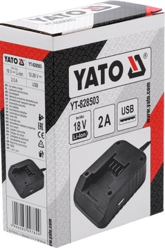 АВТОМОБИЛЬНОЕ ЗАРЯДНОЕ УСТРОЙСТВО YATO ДЛЯ СИСТЕМНОГО АККУМУЛЯТОРА 18 В ДЛЯ ПРИЖИГАТЕЛЯ