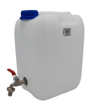 Канистра для воды 10 л с соединением красная
