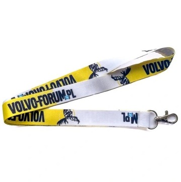Ремешок для ключей Volvo-Forum.pl Желтый и белый