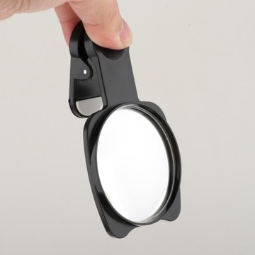 Зажим для зеркала заднего вида для камеры смартфона. Универсальное зеркальное отражение черного цвета.