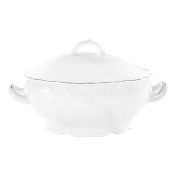 Waza porcelanowa BIAŁA Ćmielów ROCOCO C001 2,7 l