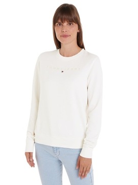 TOMMY HILFIGER BLUZA DAMSKA TJW REG TONAL LINEAR CREW ECRU r.XS