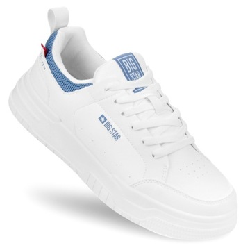 Buty sportowe trampki męskie BIG STAR sneakersy białe skórzane NN174150 44