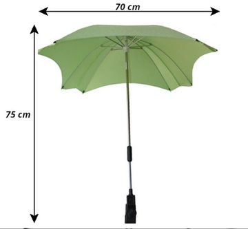 Универсальный зонт от солнца для коляски ув 50 льняной меланж.