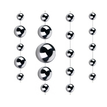 Подвесная оконная гирлянда из серебряных стальных шариков 120