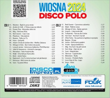 ВЕСНА 2024 Mega Hits Disco Polo 2CD ПОСЛЕДНИЕ ХИТЫ