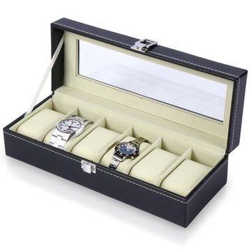 Pudełko organizer na zegarki etui pojemnik do przechowywania zegarków