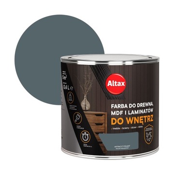 ALTAX FARBA DO DREWNA MDF LAMINATÓW 0,4L ANTRACYT