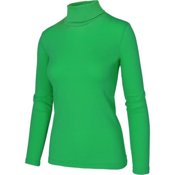 Golf Damski Cienki Elastyczny Sweter zielony XL