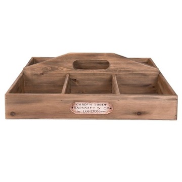 TACA DREWNIANA Z PRZEGRODAMI Vintage Clayre & Eef