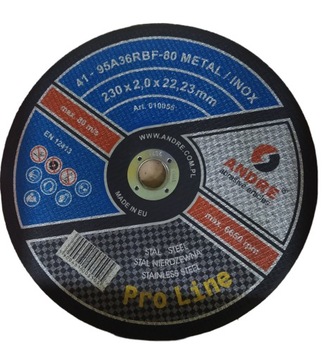 TARCZA TARCZE DO CIĘCIA METALU+INOX 230x2 paczka25szt