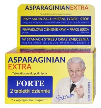 Asparaginian Extra magnezu i potasu 50 tabletek