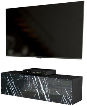 WISZĄCA SZAFKA RTV POZIOMA MARMUR 100 POŁYSK 105cm