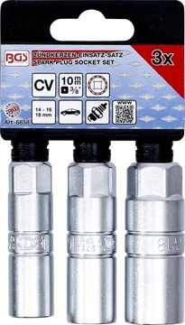 Ключи торцовые 14+16+18мм тонкие, набор головок BGS-Германия