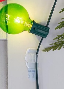 Klipsy do zawieszania lamp zewnętrznych Command 26 klipsów i 27 pasków