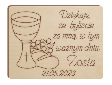 PODZIĘKOWANIA DLA GOŚCI CHRZEST KOMUNIA MAGNES ...