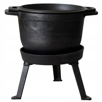 ЧУГУННЫЙ КОЛДЕЛЬ ОХОТНИЧЬЯ КОТЕЛКА 10 Л СКОРОДКА 3 в 1 ОГНЕННЫЙ ГРИЛЬ + БЕСПЛАТНО