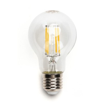 Żarówka E27 LED filament A60mm 6W bańka tradycyjna 2700K barwa biała CIEPŁA