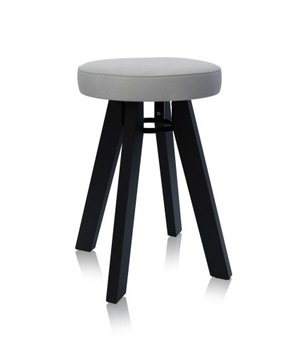 Taboret DREWNIANY WENUS czarny focus GREY 18