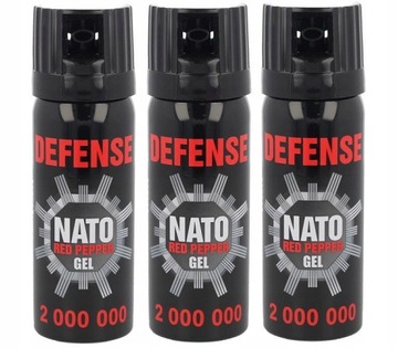 3 X MOCNY GAZ PIEPRZOWY NATO 50ml ŻEL OBRONNY