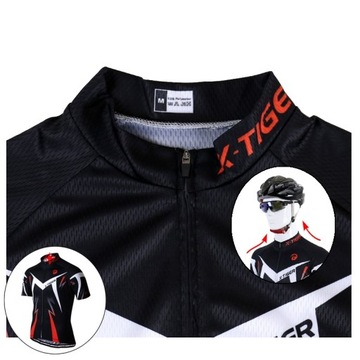 МУЖСКАЯ ВЕЛОСИПЕДНАЯ РУБАШКА С КОРОТКИМ РУКАВОМ, ДЫШАЩАЯ, X-TIGER 4XL