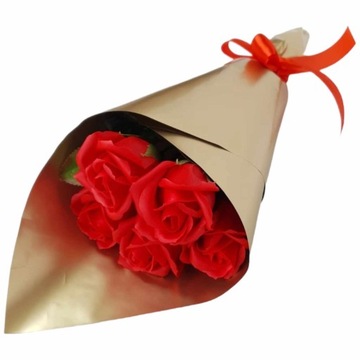 Букет мыльных роз, ароматные мыльные цветы, 40 см, ПОДАРОК ​​НА ЖЕНСКИЙ ДЕНЬ