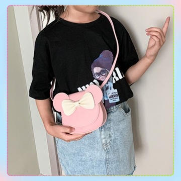 Розовая женская розовая сумка с бантом Princess Mouse для девочек