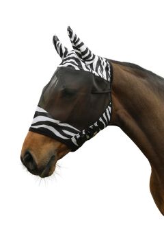 Maska przeciwowadowa dla konia z uszami zebra Cob