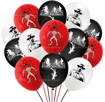 ZESTAW BALONÓW BALON STRANGER THINGS 12 SZT