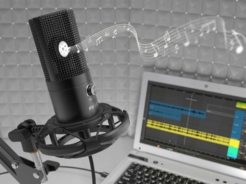 Игровой микрофон для компьютера Fifine T669, USB-штатив, корзина с поп-фильтром